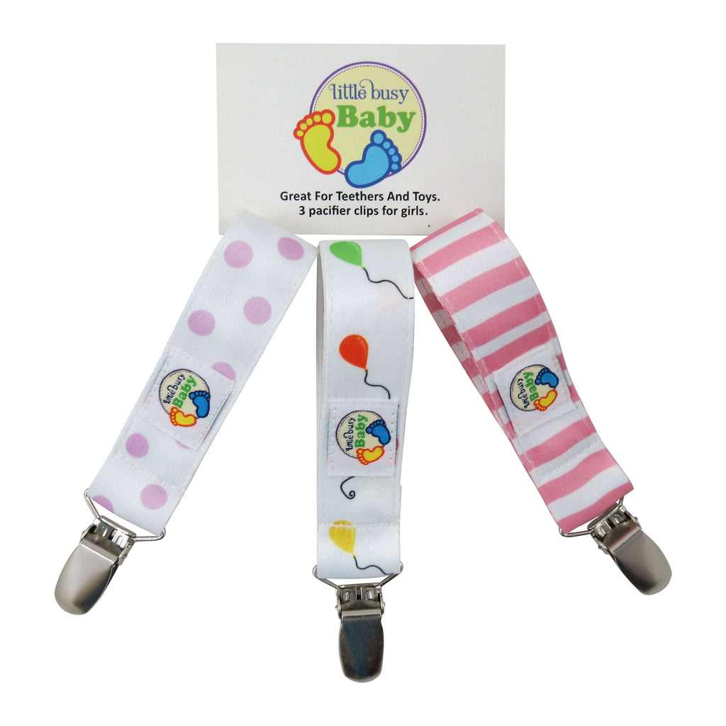 Little Busy Baby Set of 3 Balloons Pacifier Holder